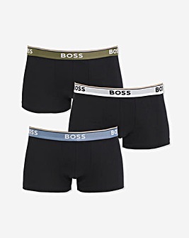 BOSS 3 Pack Black Power Logo Trunks