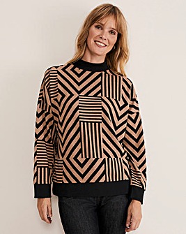 Phase Eight Renatta Patched Geo Jacquard Top
