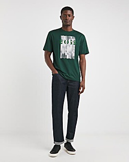 BOSS Short Sleeve Green Graphic Logo T-Shirt