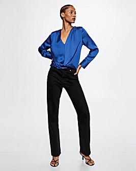 Mango Wrap V-neckline Blouse