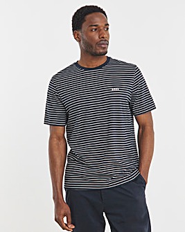 BOSS Short Sleeve Stripe T-Shirt - Navy/White