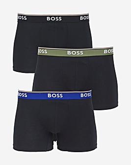 BOSS 3 Pack Power Waistband Boxer Brief - Black