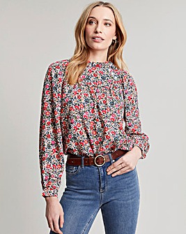 Joules Pop Over Voile Blouse