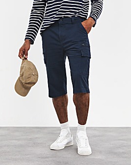 3/4 Length Twill Cargo Short