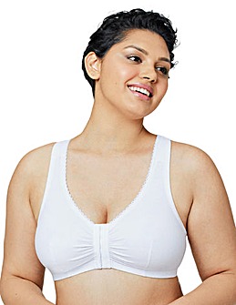 Glamorise Plus Size Front-Closure Cotton T-Back 1908