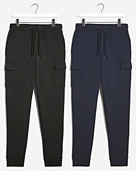 Pack of 2 Cuffed Cargo Joggers