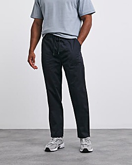 Garment Dyed Elasticated Tapered Trouser