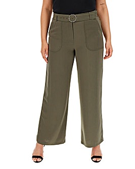 Wide Leg Utility Trousers