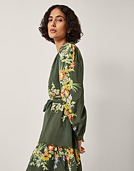 Monsoon Jesse Floral Long Sleeve Mini Dress