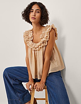 Monsoon Ella Sleeveless Frill Top