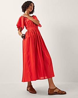 Monsoon Lane Pintuck Lace Midi Dress
