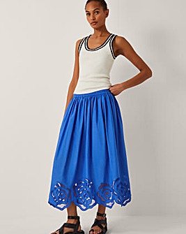 Monsoon Grace Cutwork Midi Skirt
