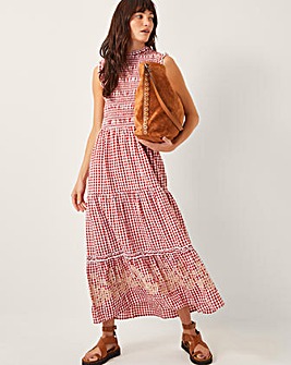 Monsoon Greta Gingham Maxi Dress