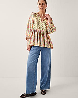 Monsoon Betty Mix Floral Print Top