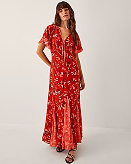 Monsoon Tallie Floral Cape Maxi Dress