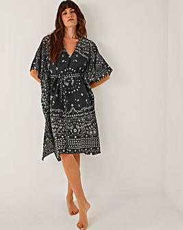 Monsoon Bodhi Print Mini Kaftan