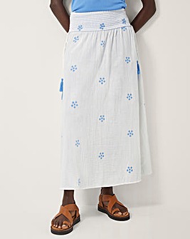 Monsoon Daisy Floral Midi Skirt