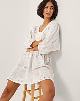 Monsoon Nova Broderie Mini Dress