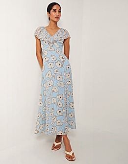 Monsoon Chloe Floral Ruffle Maxi Dress