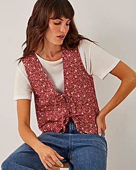 Monsoon Felipa Floral Print Waistcoat