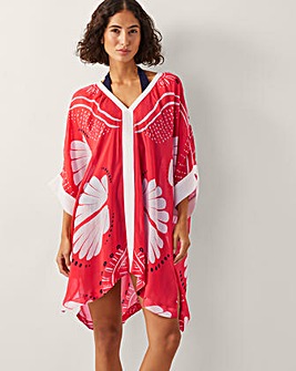 Monsoon Nara Shell Print Mini Kaftan