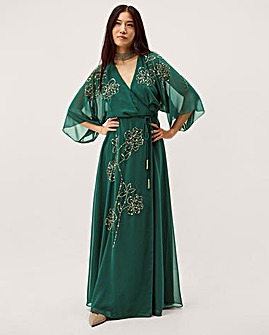 Monsoon Skyla Floral Maxi Wrap Dress