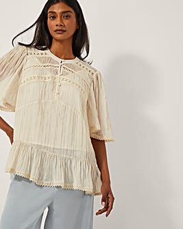 Monsoon Edith Floaty Lace Top