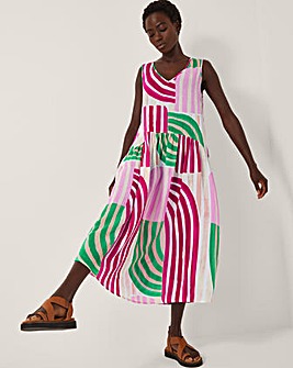 Monsoon Georgia Stripe Midi Dress