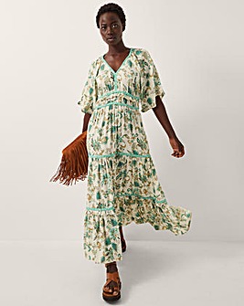 Monsoon Saoirse Floral Tiered Midi Dress