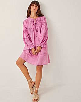 Monsoon Cosima Pintuck Mini Dress