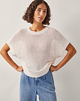 Monsoon Sybil Slouchy Crochet T-Shirt