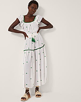 Monsoon Isabelle Square Neck Midi Dress