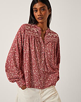Monsoon Laurelie Floral Jersey Blouse