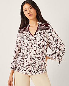 Monsoon Jacqueline Floral Print Top