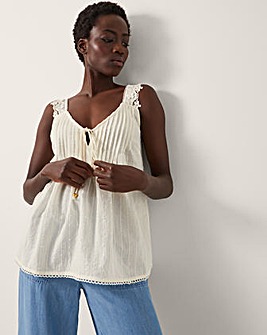 Monsoon Celia Lace Pintuck Cami Top