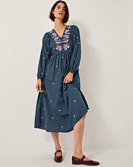 Monsoon Bria Embroidered Midi Dress