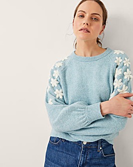 Monsoon Eva Embroidered Sleeve Jumper