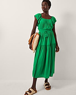 Monsoon Isabela Square Neck Midi Dress