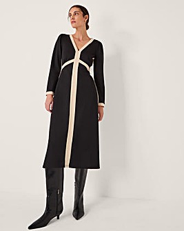 Monsoon Paloma Contrast Panel Midi Dress