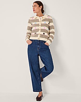 Monsoon Ella Floral Collar Cardigan