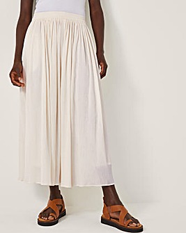 Monsoon Bethany Crinkle Midi Skirt