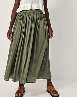 Monsoon Bethany Crinkle Midi Skirt