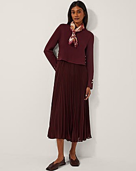 Monsoon Penny Pleated Midi Dress