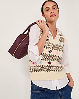 Monsoon Ella Floral Knitted Vest
