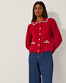 Monsoon Nina Scallop Collar Cardigan