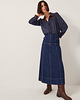 Monsoon Felicity Embroidered Cotton Shirt