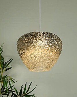 Silver Ombre Glass Ceiling Pendant