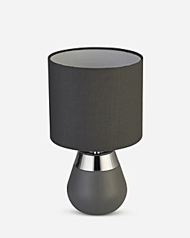 Grey and Chrome Table Lamp