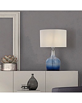 Blue Ombre Glass Table Lamp
