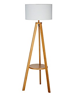 Tripod Shelf Floor Lamp